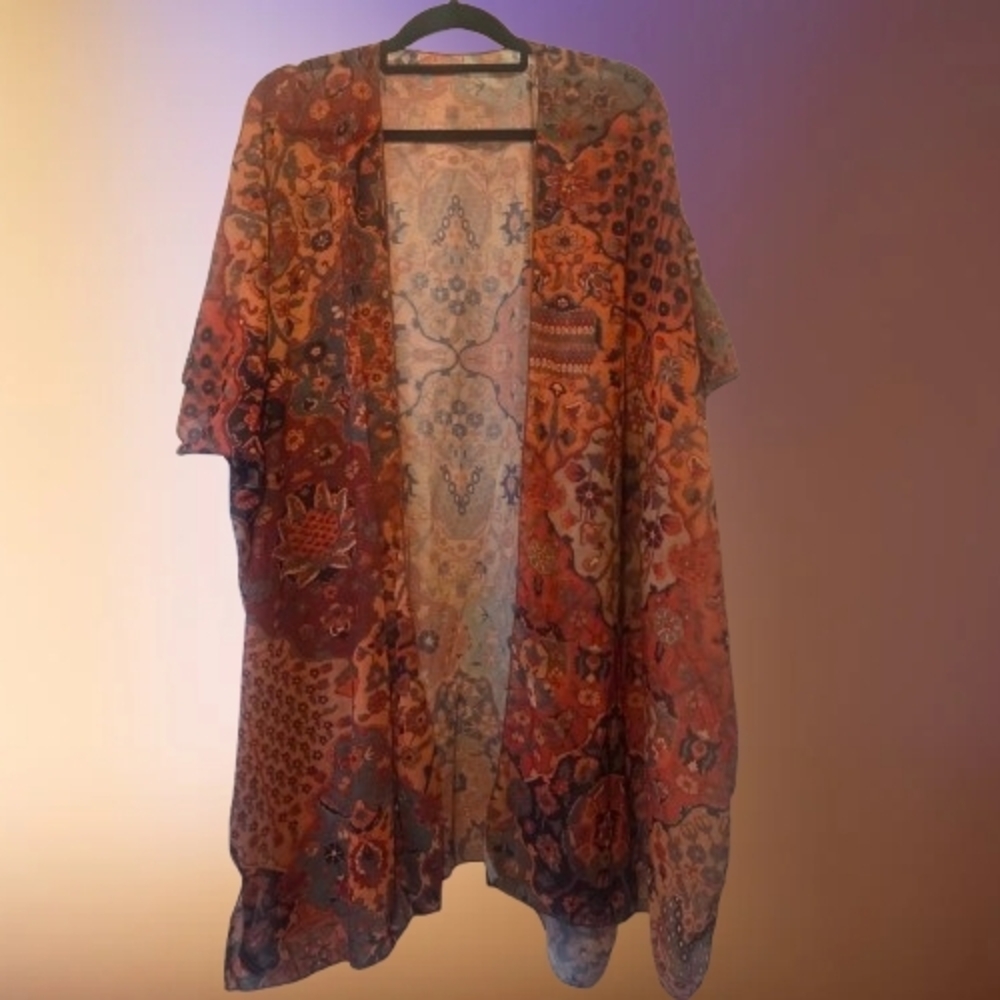 Bohemian Floral Kimono Cardigan